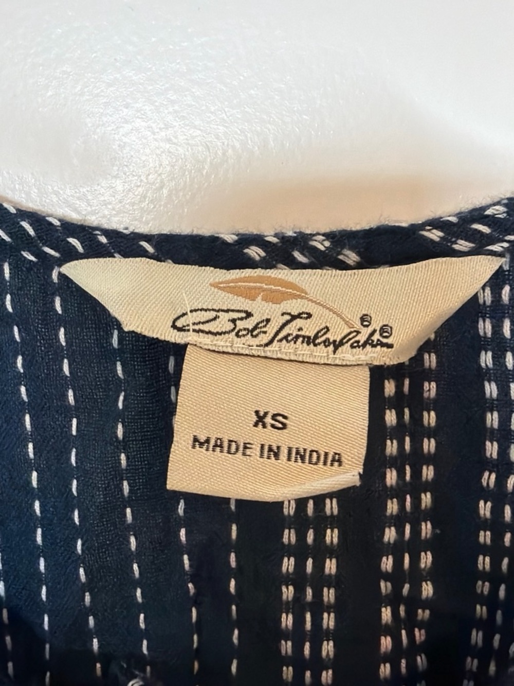 Button-Front Navy Patterned Cami Tank Top - Picture 2 of 4